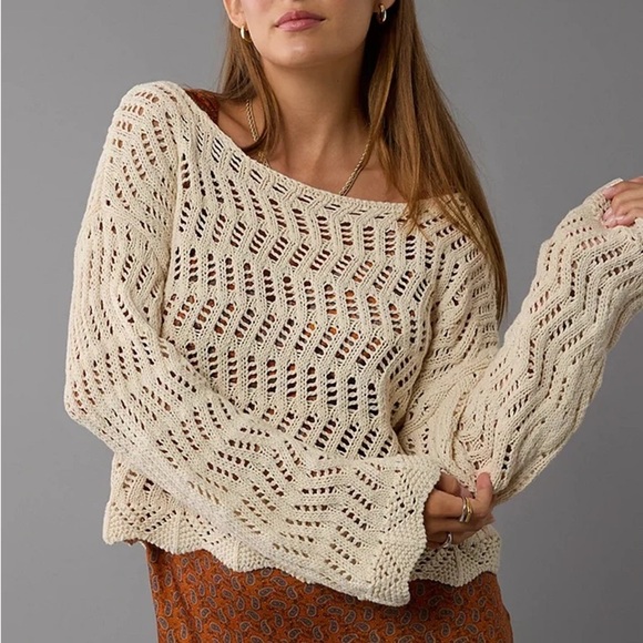 American Eagle Outfitters Gray Knit Sweater - Picture 5 of 6